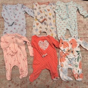 Carter’s NB Baby Girl Sleepers
